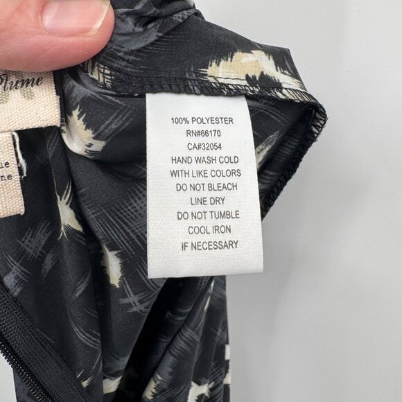 Urban Outfitters Wide Leg High Waist Satin Pants Womens 2 Black Gray Polyester - Picture 8 of 8